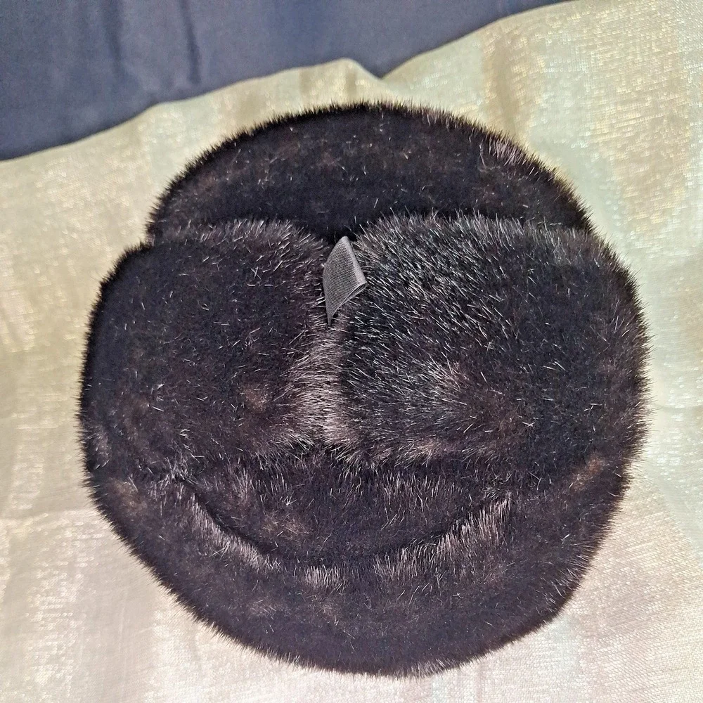 Authentic Faux Fur Black Ushanka Hat Russian Military style UZB Muyna Uzbekistan